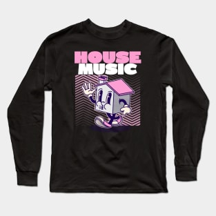 HOUSE MUSIC  - character (pink) Long Sleeve T-Shirt